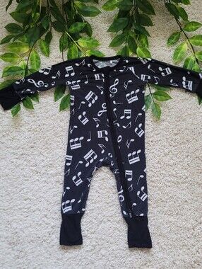 Baby Boy Music Notes Sleeper (3-6 Months)